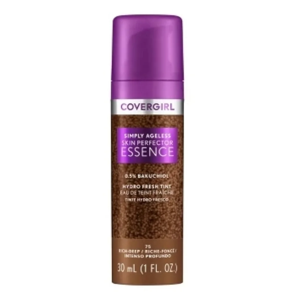 6 x CoverGirl Simply Ageless Skin Perfector Essence Foundation, 75 Rich Deep